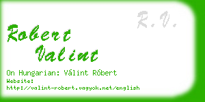 robert valint business card